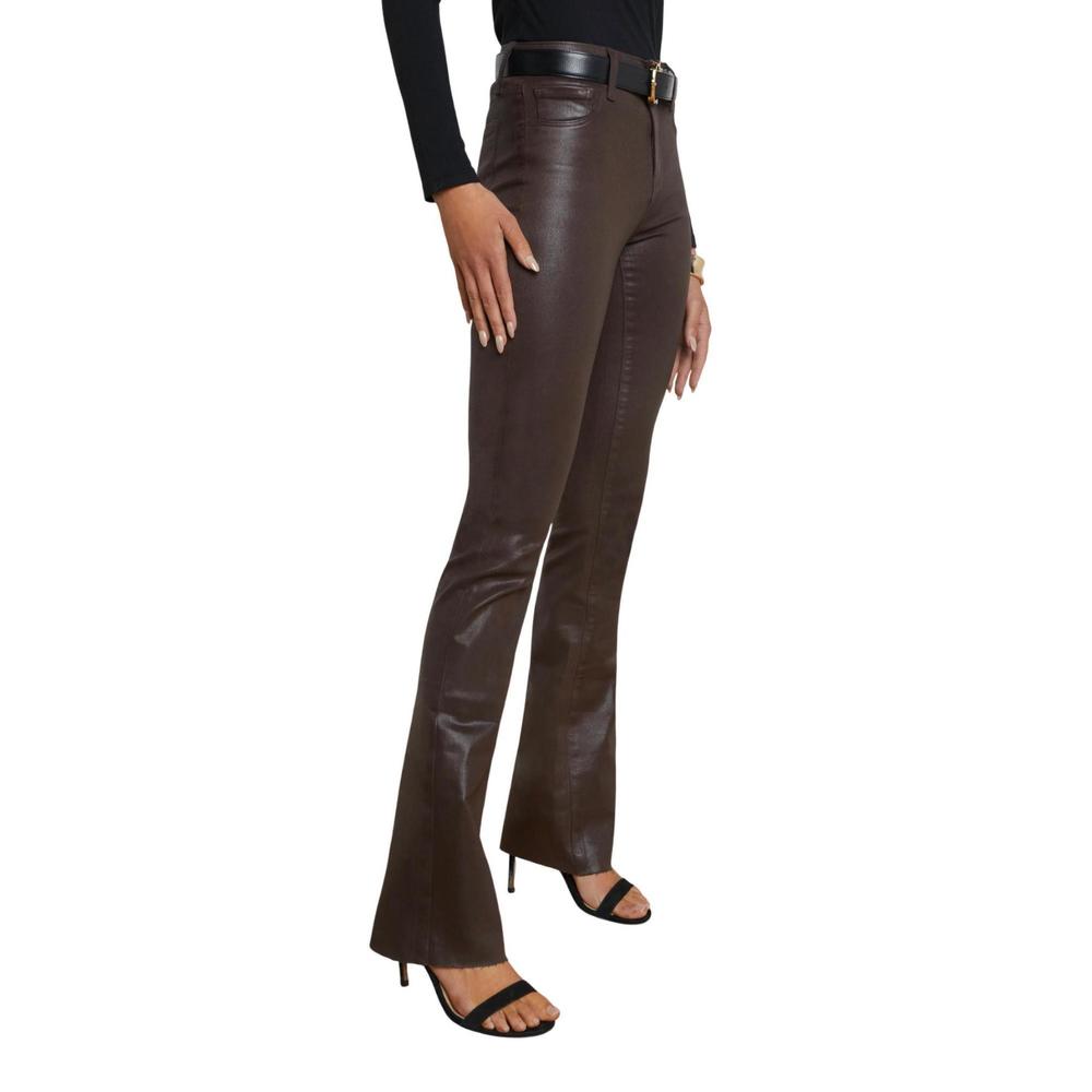 L'AGENCE Ruth Coated High Rise Expresso Brown Coated Jeans NEW - Picture 2 of 3